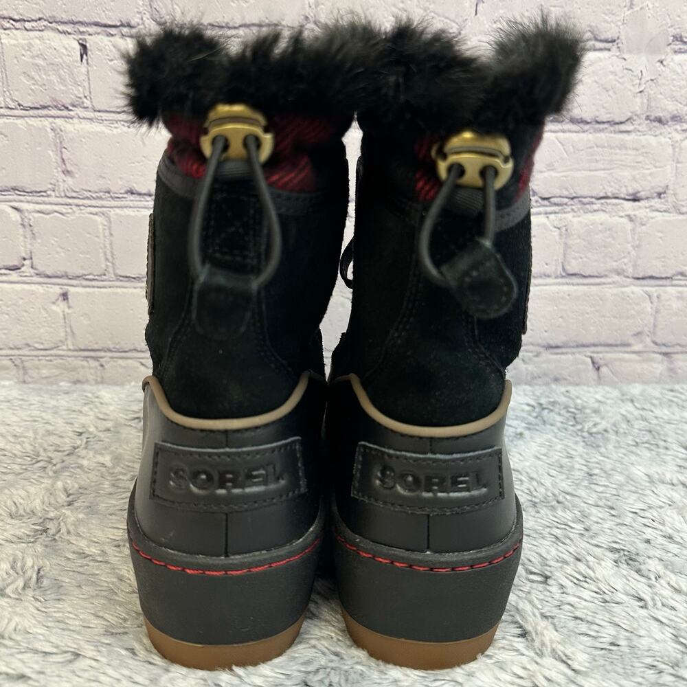 Sorel Women's Black & Red Plaid Lace-Up Winter Boot - Picture 5 of 7